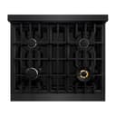 ZLINE 30 in. 4.2 cu. ft. Classic Dual Fuel Range with 4 Burner Gas Cooktop and Electric Convection Oven in Black Stainless Steel (CDRB-30) view 9