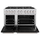 48 in. 6.7 cu. ft. Classic Double Oven Dual Fuel Range with 8 Burner Gas Cooktop view 5