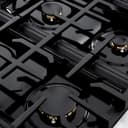 ZLINE 36 in. 5.2 cu. ft. Classic Dual Fuel Range with Gas Cooktop and Electric Convection Oven in Stainless Steel with 6 Brass Burners (CDR-BR-36) view 9