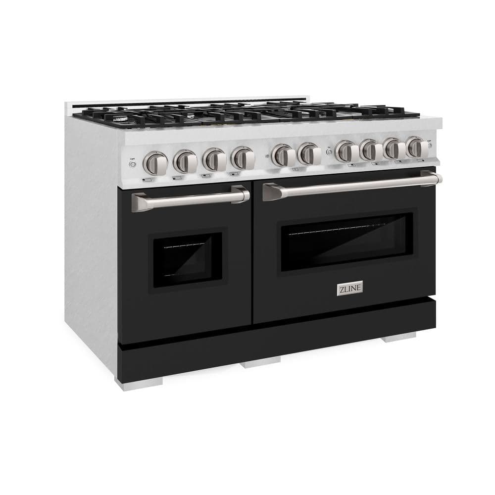 48 in. 6.7 cu. ft. Classic Double Oven Dual Fuel Range with 8 Burner Gas Cooktop