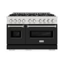 48 in. 6.7 cu. ft. Classic Double Oven Dual Fuel Range with 8 Burner Gas Cooktop view 2