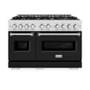 48 in. 6.7 cu. ft. Classic Double Oven Dual Fuel Range with 8 Burner Gas Cooktop view 3