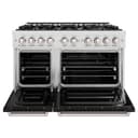 48 in. 6.7 cu. ft. Classic Double Oven Dual Fuel Range with 8 Burner Gas Cooktop view 4
