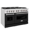 48 in. 6.7 cu. ft. Classic Double Oven Dual Fuel Range with 8 Burner Gas Cooktop view 5
