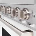 ZLINE 30 in. 4.2 cu. ft. Classic Dual Fuel Range with 4 Burner Gas Cooktop and Electric Convection Oven in DuraSnow® Stainless Steel with White Matte Door (CDRS-WM-30) view 9