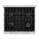 ZLINE Autograph Edition 30 in. 4.2 cu. ft. Classic Dual Fuel Range with 4 Burner Gas Cooktop and Electric Convection Oven in Stainless Steel with Matte Black Accents (CDRZ-30-MB) view 6