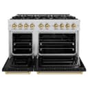 Autograph Edition 48 in. 6.7 cu. ft. Classic Double Oven Dual Fuel Range with 8 Burner Gas Cooktop view 4