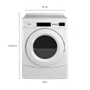 27" Commercial Electric Front-Load Dryer, Non-Vend view 7