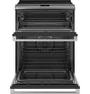 CAFÉ™ 30" Smart Slide-In, Front-Control, Radiant and Convection Double-Oven Range in Platinum Glass view 3