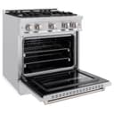 ZLINE 30 in. 4.2 cu. ft. Classic Gas Range with 4 Burner Cooktop and Convection Gas Oven in Stainless Steel (CGR30) view 4