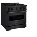 ZLINE 30 in. 4.2 cu. ft. Classic Gas Range with 4 Burner Cooktop and Convection Gas Oven in Black Stainless Steel (CGRB-30) view 3