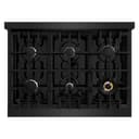 ZLINE 36 in. 5.2 cu. ft. Classic Gas Range with 6 Burner Cooktop and Convection Gas Oven in Black Stainless Steel (CGRB-36) view 7