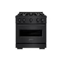 ZLINE 30 in. 4.2 cu. ft. Classic Gas Range with Convection Gas Oven in Black Stainless Steel with 4 Brass Burners (CGRB-BR-30) view 2