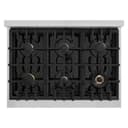 ZLINE 36 in. 5.2 cu. ft. Classic Gas Range with Convection Gas Oven in Stainless Steel with 6 Brass Burners (CGR-BR-36) view 7