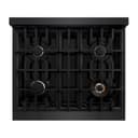 ZLINE Autograph Edition 30 in. 4.2 cu. ft. Classic Gas Range with 4 Burner Cooktop and Convection Gas Oven in Black Stainless Steel and Champagne Bronze Accents (CGRBZ-30-CB) view 7