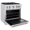 ZLINE 30 in. 4.2 cu. ft. Classic Gas Range with 4 Burner Cooktop and Convection Gas Oven in DuraSnow® Stainless Steel (CGRS-30) view 6