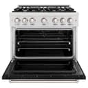 36 in. 5.2 cu. ft. Classic Gas Range with 6 Burner Cooktop and Convection Gas Oven view 3