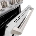 ZLINE 30 in. 4.2 cu. ft. Classic Gas Range with 4 Burner Cooktop and Convection Gas Oven in DuraSnow® Stainless Steel with White Matte Door (CGRS-WM-30) view 8