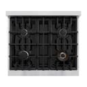 ZLINE Autograph Edition 30 in. 4.2 cu. ft. Classic Gas Range with 4 Burner Cooktop and Convection Gas Oven in DuraSnow® Stainless Steel and Matte Black Accents (CGRSZ-30-MB) view 7