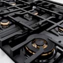 ZLINE Autograph Edition 36 in. 5.2 cu. ft. Classic Gas Range with 6 Burner Cooktop and Convection Gas Oven in DuraSnow® Stainless Steel and Champagne Bronze Accents (CGRSZ-36-CB) view 11