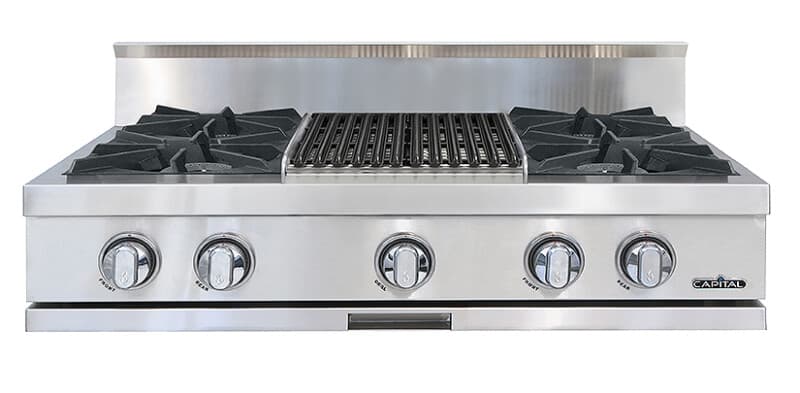36″ Rangetop 2 Burners / Grill / 2 Burners NG