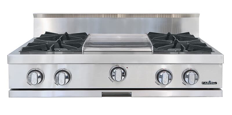 36″ Rangetop 2 Burners / Griddle / 2 Burners NG