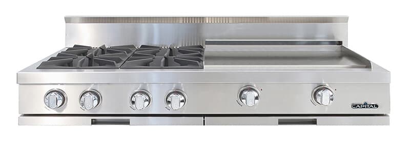 48″ Rangetop 4 Burners / 24″ Griddle LP