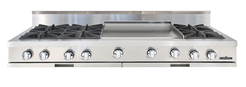 60″ Rangetop 4 Burners / 24″ Griddle / 2 Burners NG