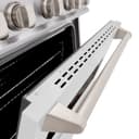 ZLINE 30 in. 4.2 cu. ft. Classic Gas Range with 4 Burner Cooktop and Convection Gas Oven in Stainless Steel with White Matte Door (CGR-WM-30) view 7