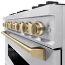 ZLINE Autograph Edition 36 in. 5.2 cu. ft. Classic Gas Range with 6 Burner Cooktop and Convection Gas Oven in Stainless Steel and Champagne Bronze Accents (CGRZ-36-CB) view 10