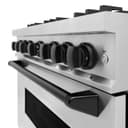 ZLINE Autograph Edition 36 in. 5.2 cu. ft. Classic Gas Range with 6 Burner Cooktop and Convection Gas Oven in Stainless Steel and Matte Black Accents (CGRZ-36-MB) view 7
