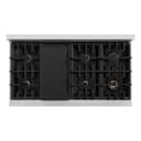 ZLINE Autograph Edition 48 in. 6.7 cu. ft. Classic Double Oven Gas Range with 8 Burner Cooktop in Stainless Steel and Matte Black Accents (CGRZ-48-MB) view 6