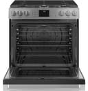 CAFÉ™ 30" Smart Slide-In, Front-Control, Gas Range with Convection Oven in Platinum Glass view 29