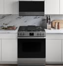 CAFÉ™ 30" Smart Slide-In, Front-Control, Gas Range with Convection Oven in Platinum Glass view 24
