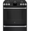 GE Series 30" Slide-In Front Control Range with Warming Drawer view 2