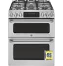 GE Series 30" Slide-In Front Control Gas Double Oven with Convection Range view 2