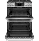 GE Series 30" Slide-In Front Control Gas Double Oven with Convection Range view 2