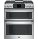 GE Series 30" Slide-In Front Control Gas Double Oven with Convection Range view 8