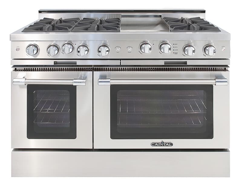 48″ Grand Chef Range 4 Burners / Griddle / 2 Burners NG