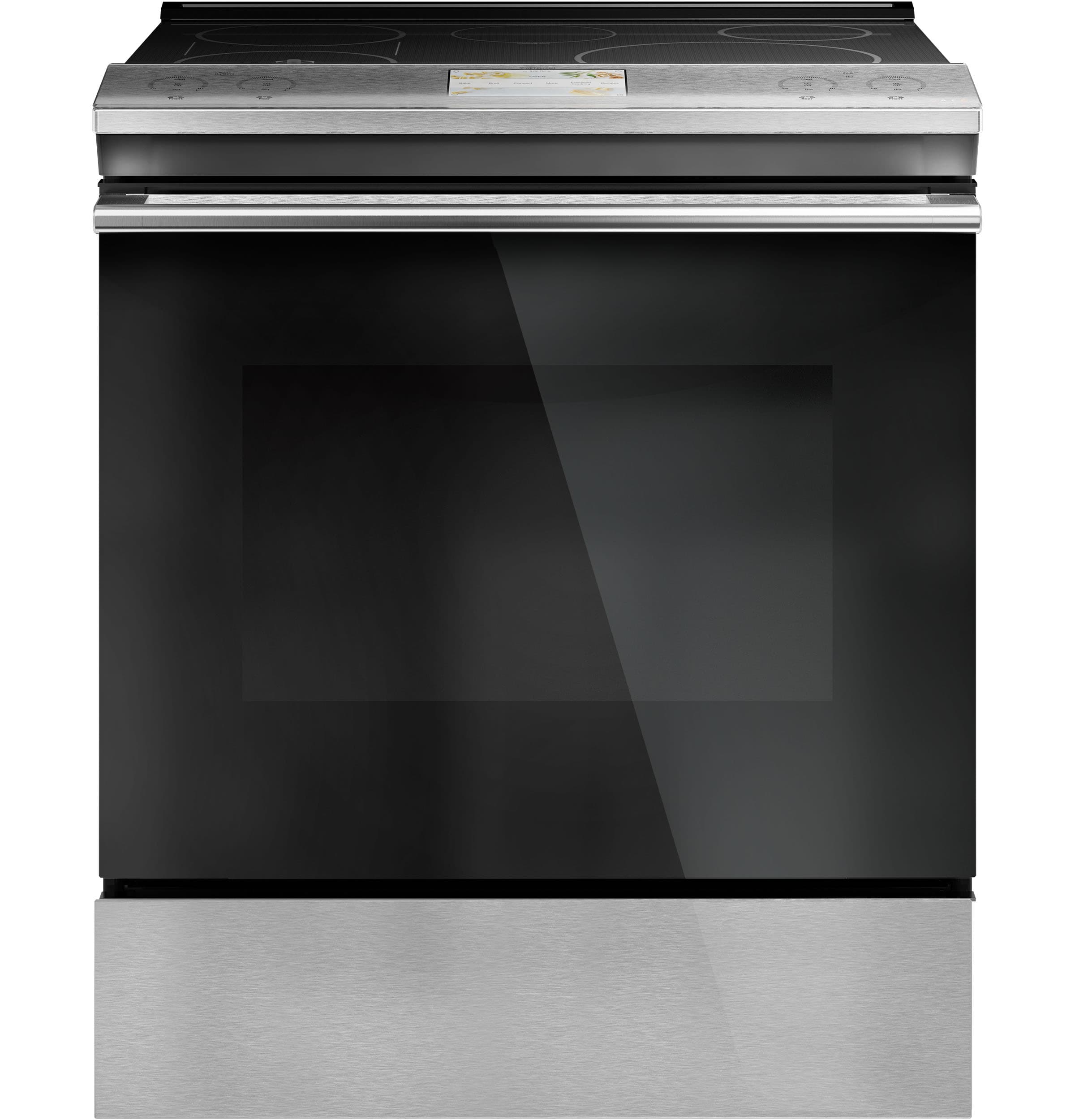 30" Smart Slide-in, Front-control, Induction And Convection Range With In-oven Camera In Platinum Glass