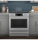 GE Series 30" Slide-In Front Control Induction and Convection Range with Warming Drawer view 3