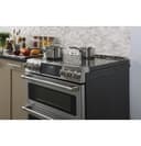 GE Series 30" Slide-In Front Control Induction and Convection Double Oven Range view 11
