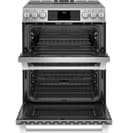 GE Series 30" Slide-In Front Control Induction and Convection Double Oven Range view 4