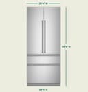 36" Integrated French-door Refrigerator view 2