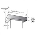 Vented Crown Molding Profile 6 For Wall Mount Range Hood view 3