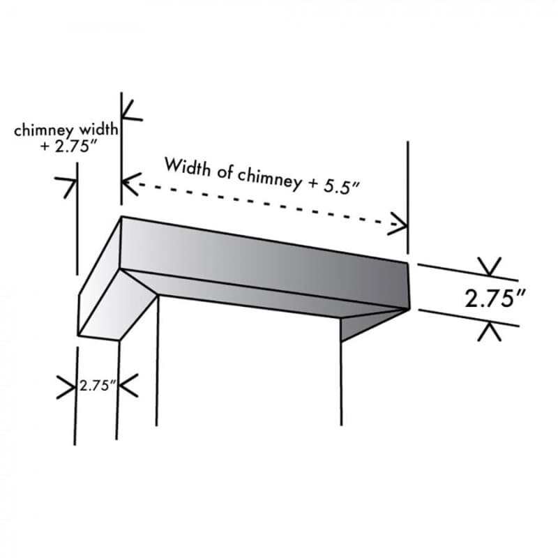 Vented Crown Molding Profile 6 For Wall Mount Range Hood