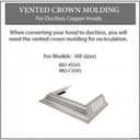 Vented Crown Molding Profile 6 for Wall Mount Range Hood view 1