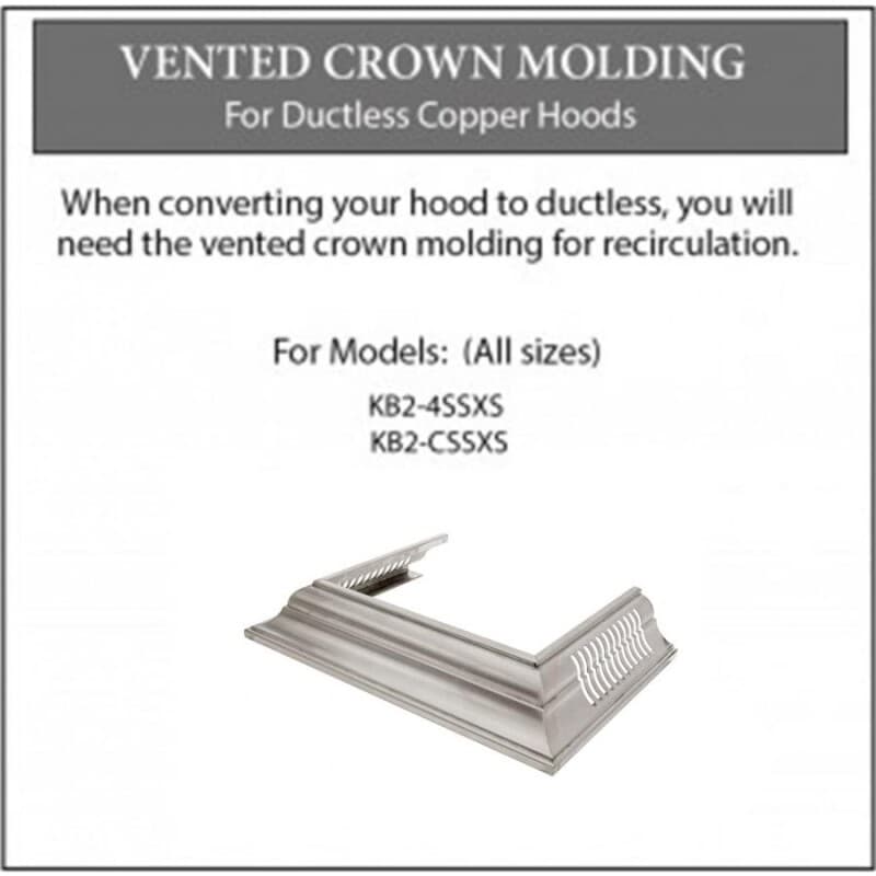 Vented Crown Molding Profile 6 for Wall Mount Range Hood