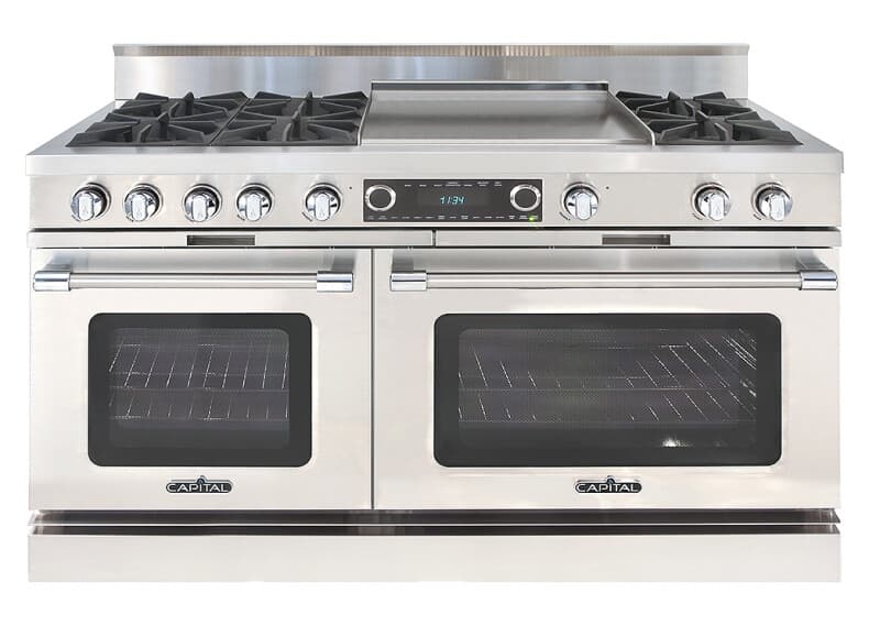 60″ Grand Chef Dual Fuel Range 4 Burners / 24″ Griddle / 2 Burners NG