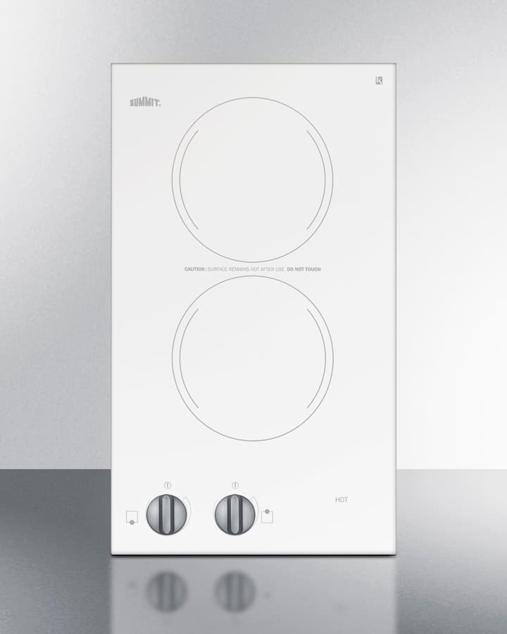 12" Wide 115V 2-Burner Radiant Cooktop